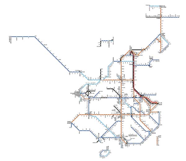 尊龙凯时全国高铁列车路线图